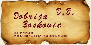 Dobrija Bošković vizit kartica